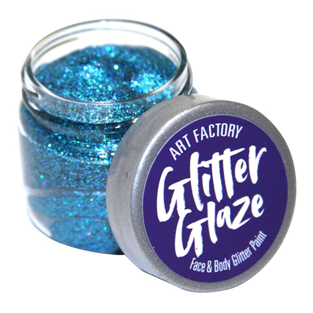 Art Factory Glitter Glaze Face & Body Paint - Blue (1 oz)