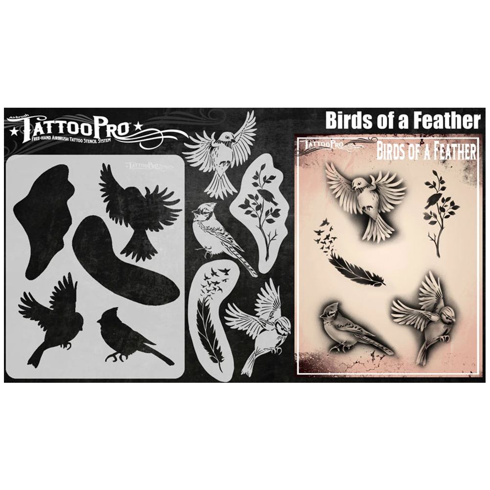 Tattoo Pro Stencils Series 8 Birds Of A Feather 