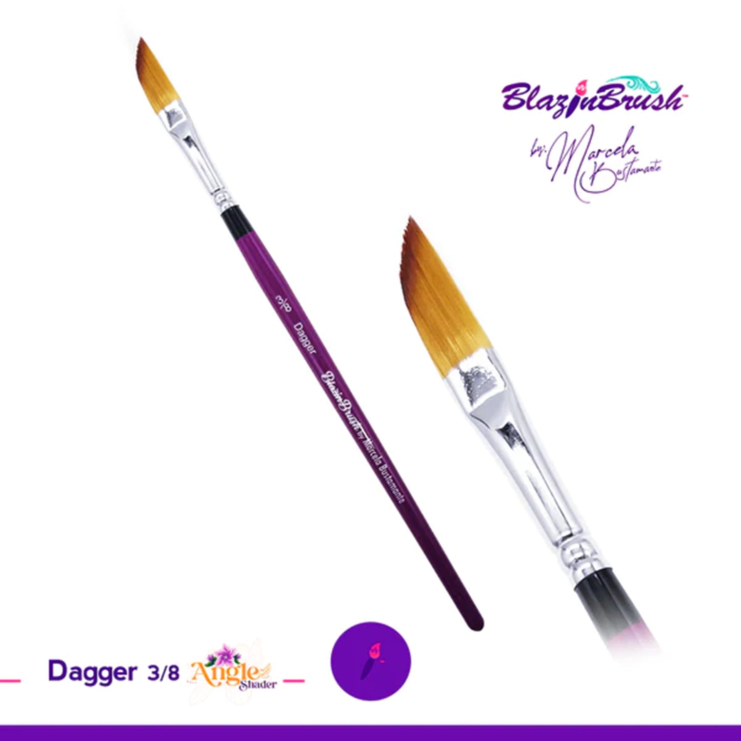 Blazin Brush by Marcela Bustamante - Dagger 3/8"