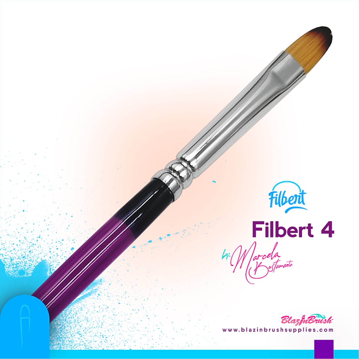 Blazin Brush by Marcela Bustamante - Filbert 4
