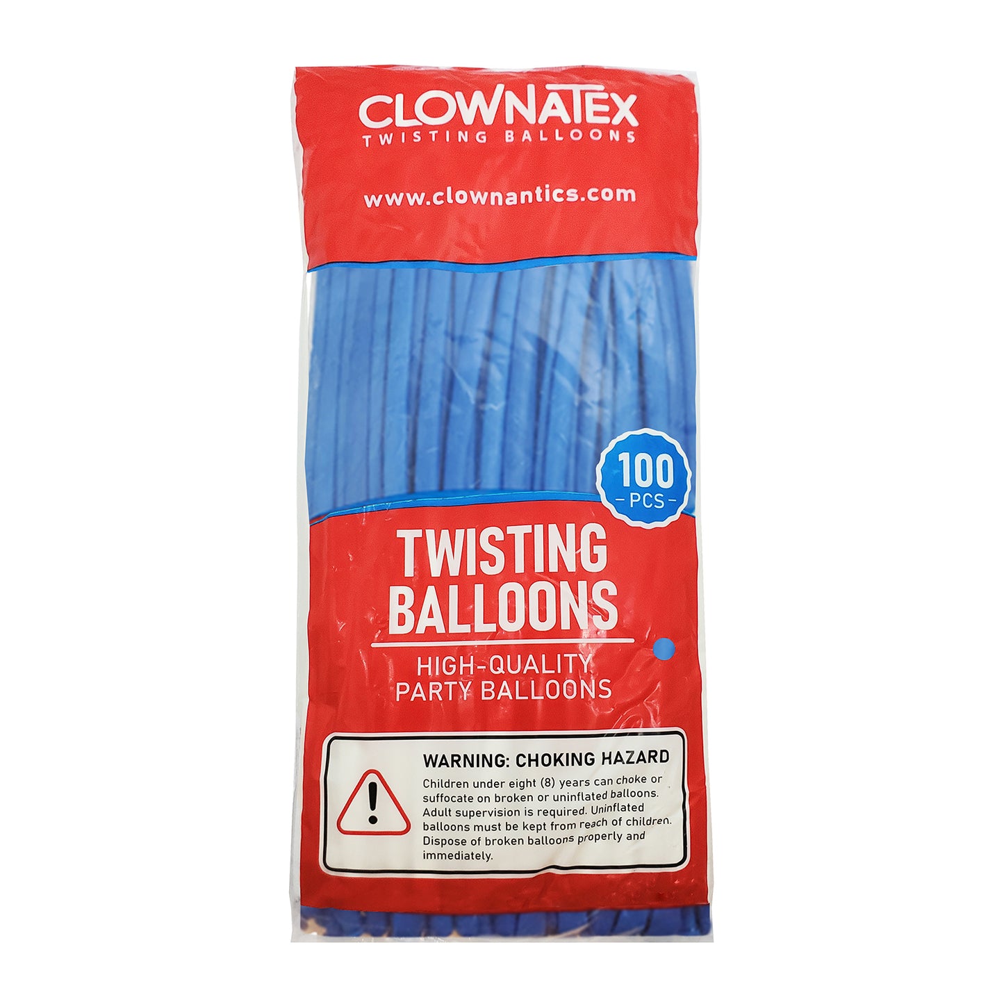 Clownatex 260 Balloons - Blue (100 pcs)