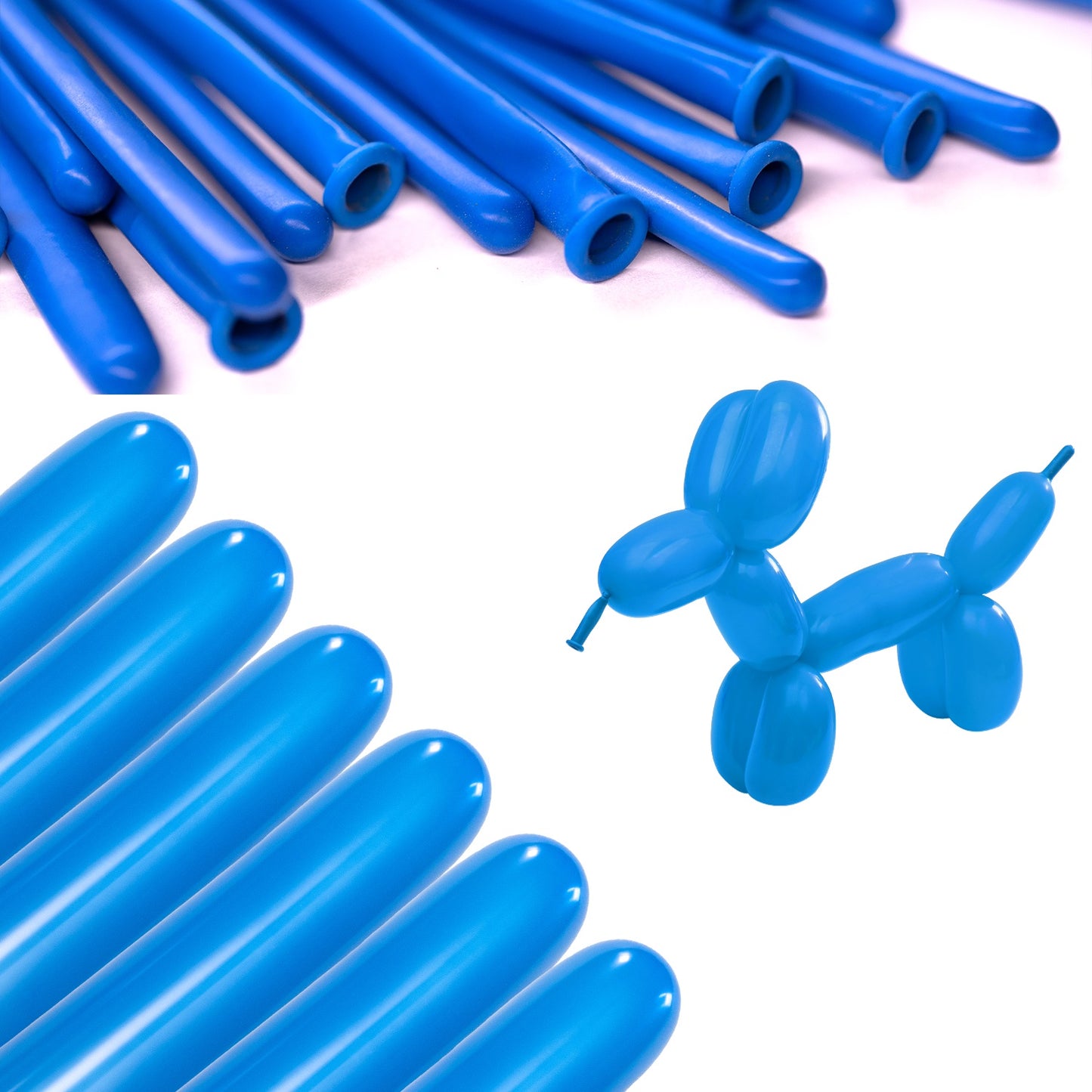 Clownatex 260 Balloons - Blue (100 pcs)