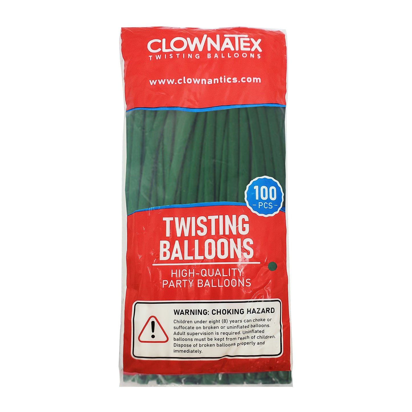 Clownatex 260 Balloons - Green (100 pcs)