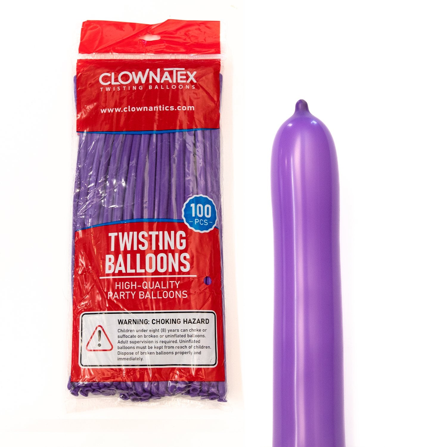 Clownatex 260 Balloons - Lilac (100 pcs) | ClownAntics.com