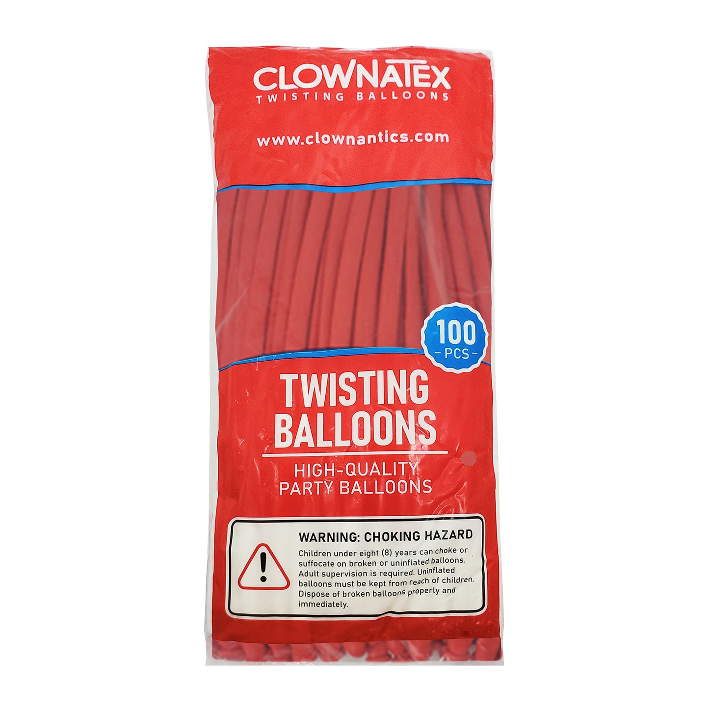 Clownatex 260 Balloons - Red (100 pcs)