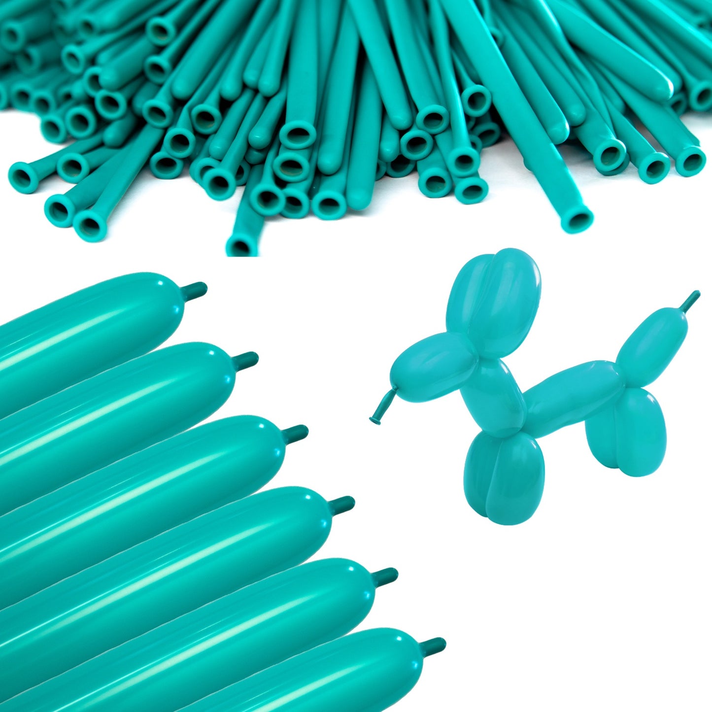 Clownatex 260 Balloons - Teal (100 pcs)