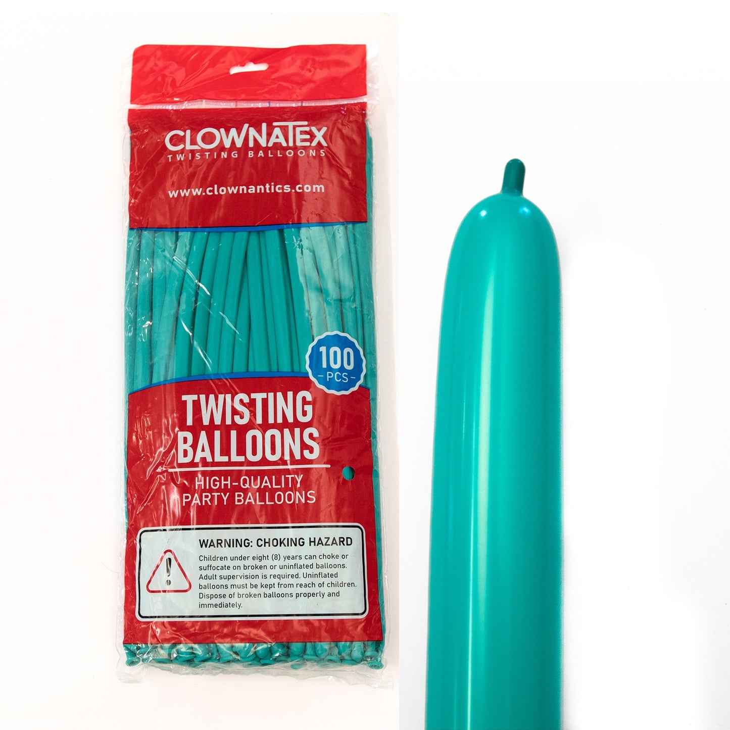 Clownatex 260 Balloons - Teal (100 pcs)