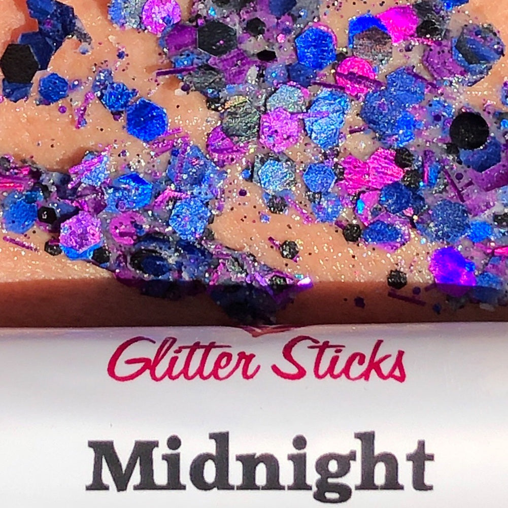Creative Faces Chunky Glitter Stick - Midnight