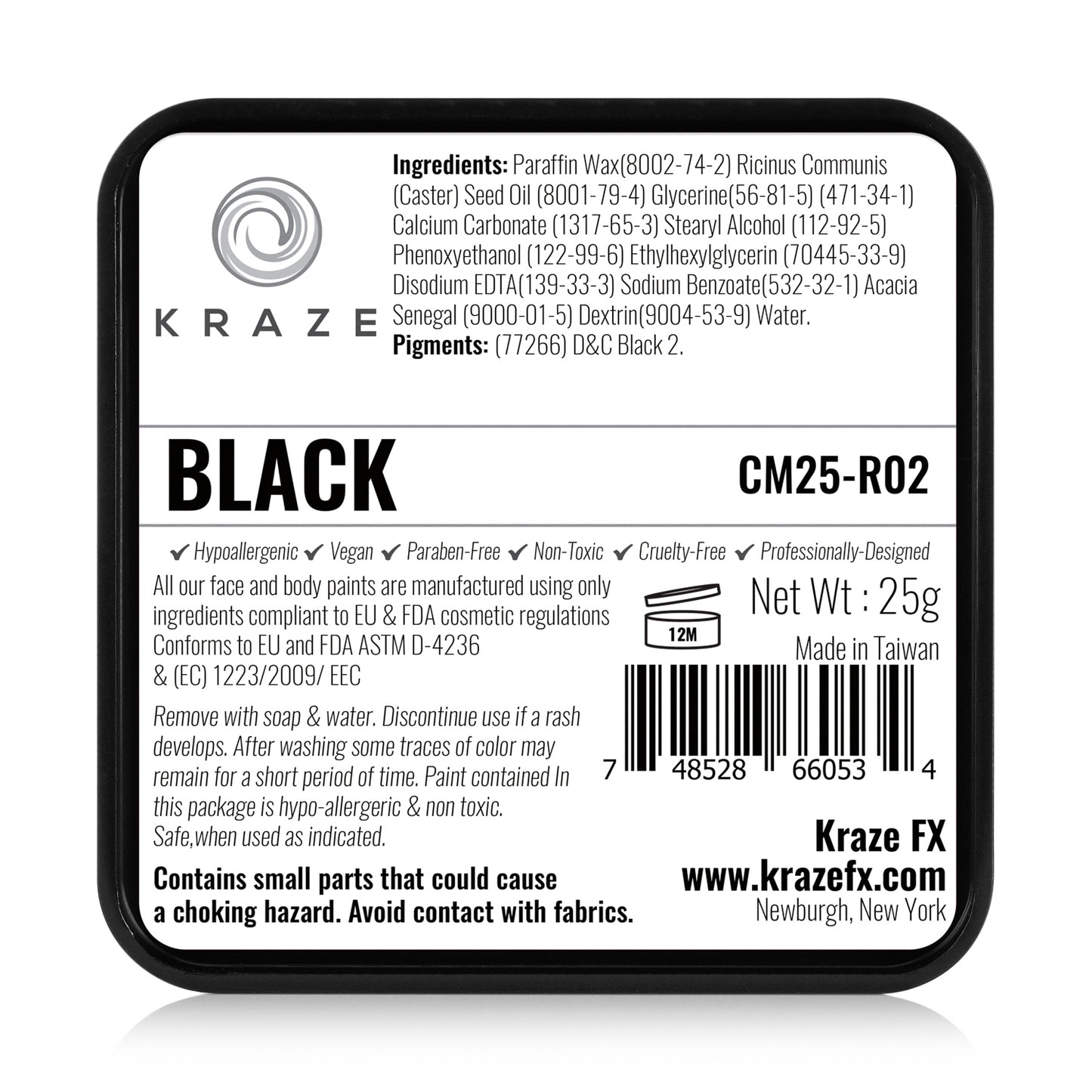 Kraze FX Face & Body Paint - Black (25 gm)