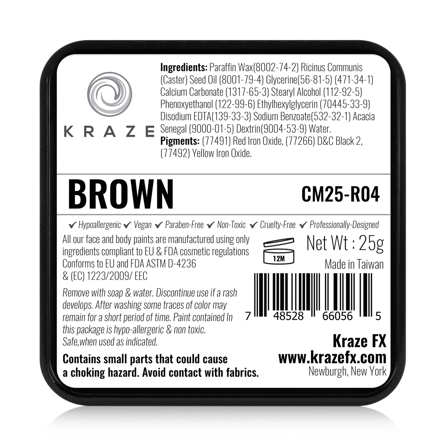 Kraze FX Face & Body Paint - Brown (25 gm)