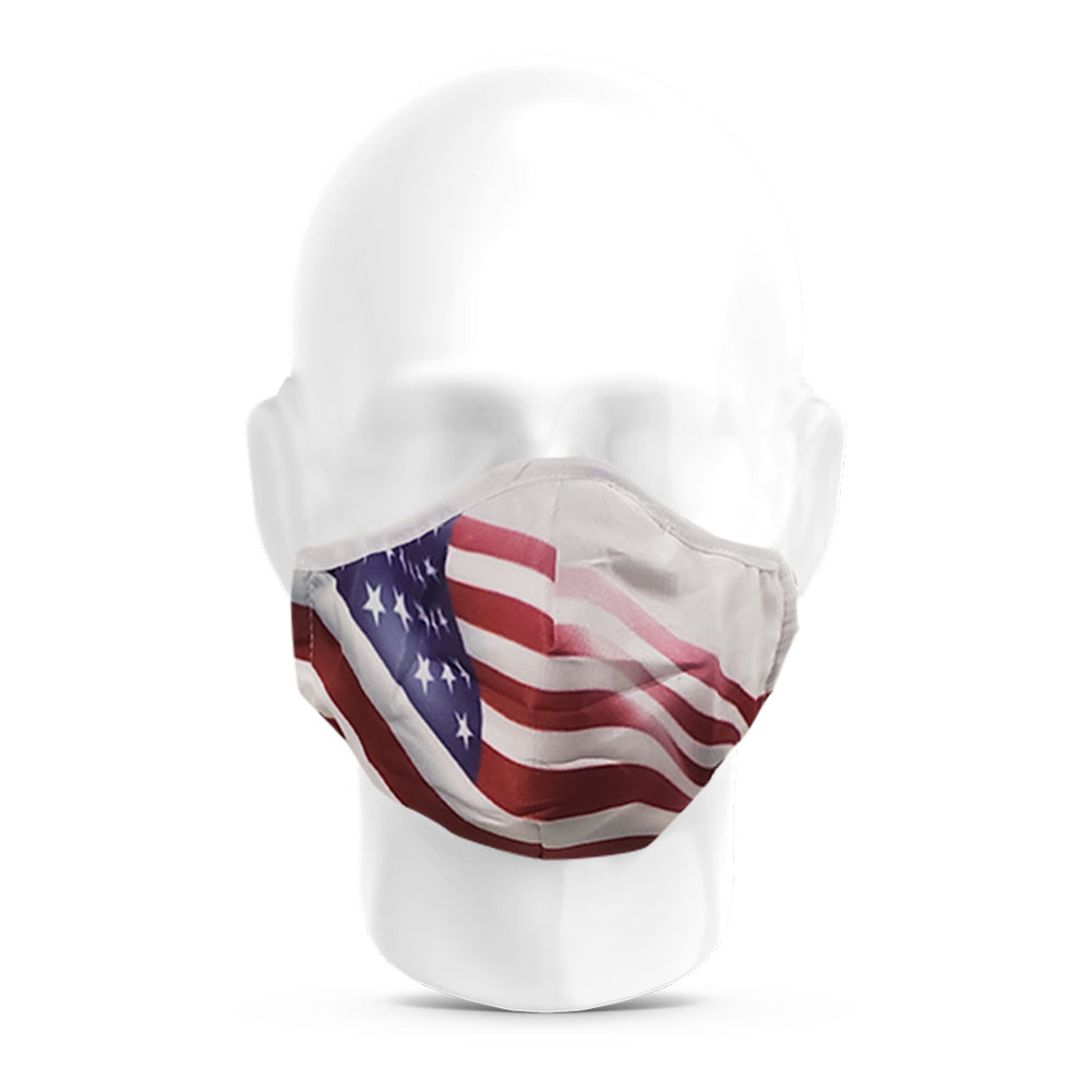Anti Pollution & Dust Face Mask with PM2.5 Activated Carbon Filter - US Flag