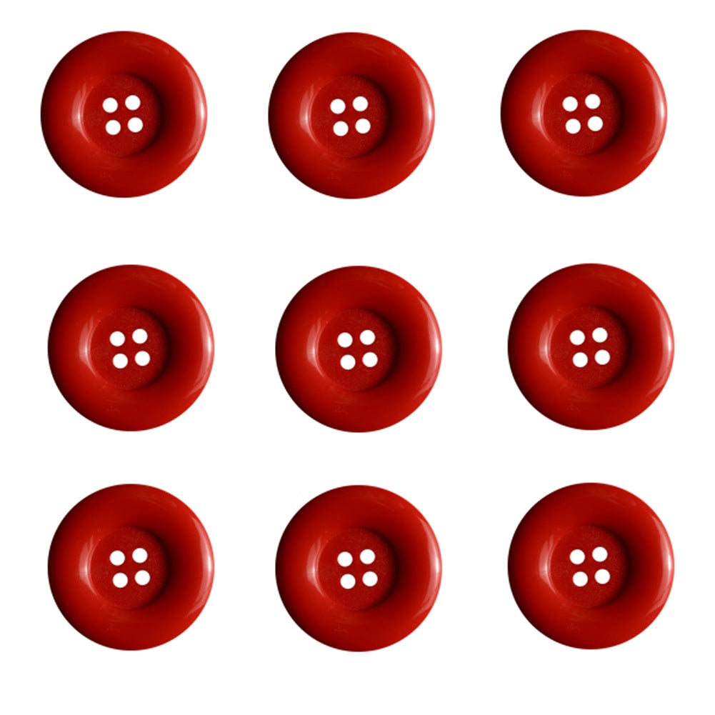 Dill Buttons - 4 Hole - Red