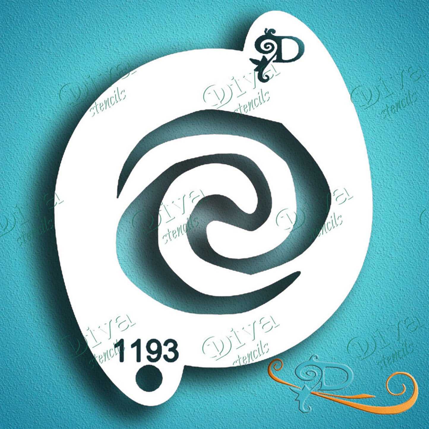 Diva Stencil - Ocean Heart