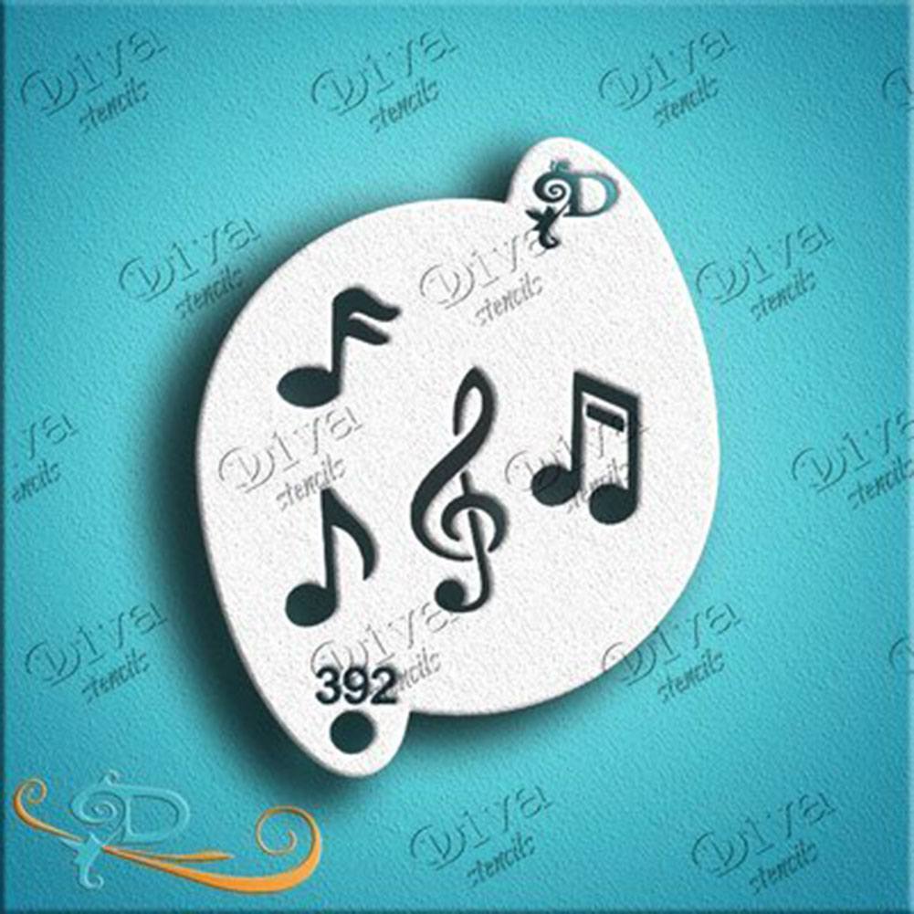 Diva Stencil - Music Notes