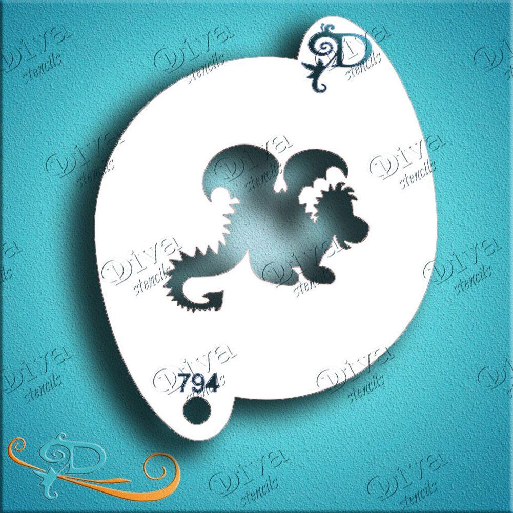 Diva Stencil - Cute Dragon