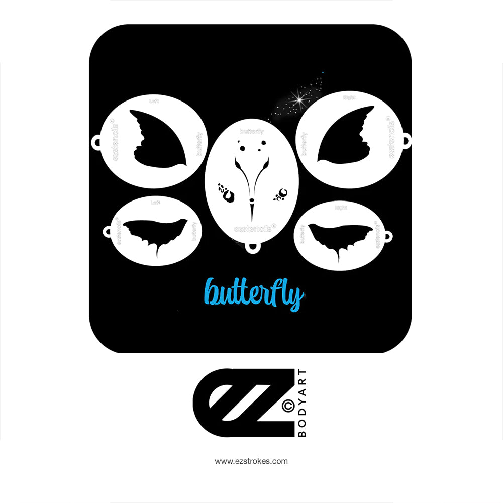 EZ Stencils by Susy Amaro - Butterfly Stencil Set (9 pcs)