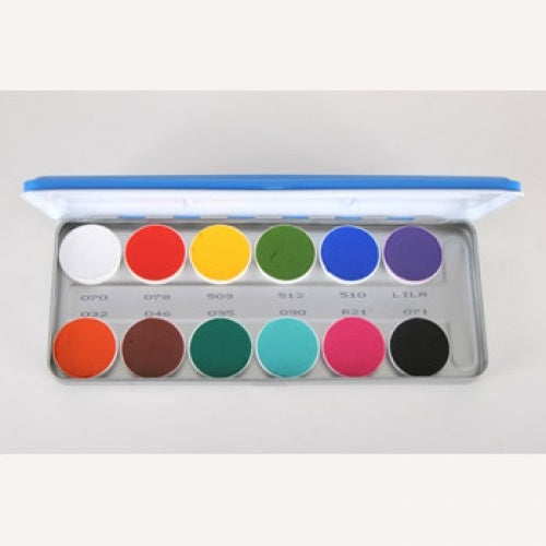 Kryolan Aquacolor Regular Face Paint Palettes (12 Colors)