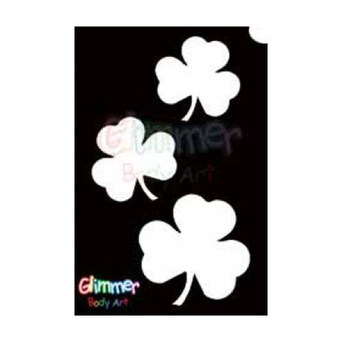 Glimmer Body Art Glitter Tattoo Stencils - Shamrocks 5/pk