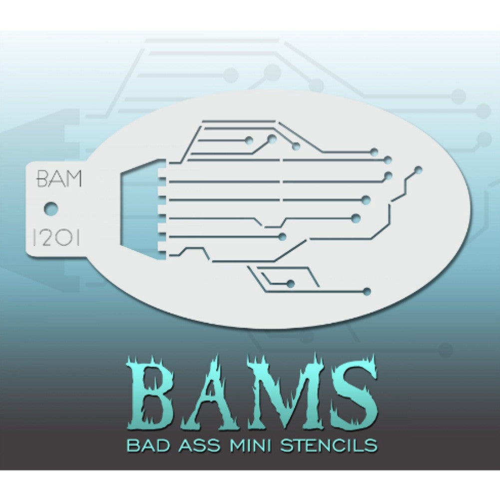 Bad Ass Mini Stencils - Circuitboard (BAM 1201)