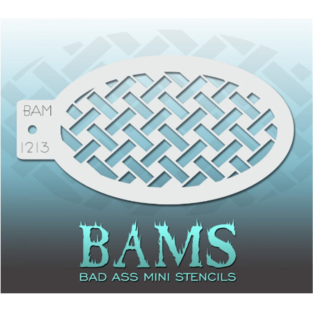 Bad Ass Mini Stencils - Basket Weave (BAM 1213)