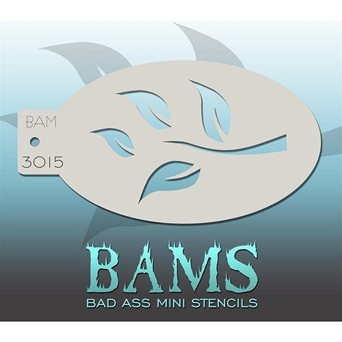 Bad Ass Mini Stencils - Leaves (BAM3015)