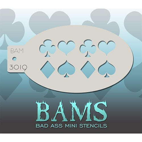 Bad Ass Mini Stencils - Playing Cards (BAM3019)
