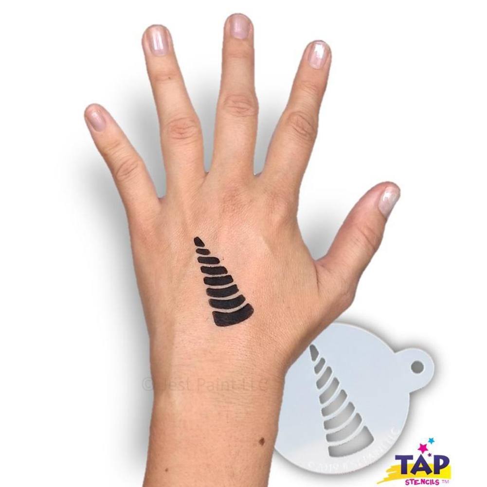 TAP Face Paint Stencil - Unicorn Horn Swirl (104)