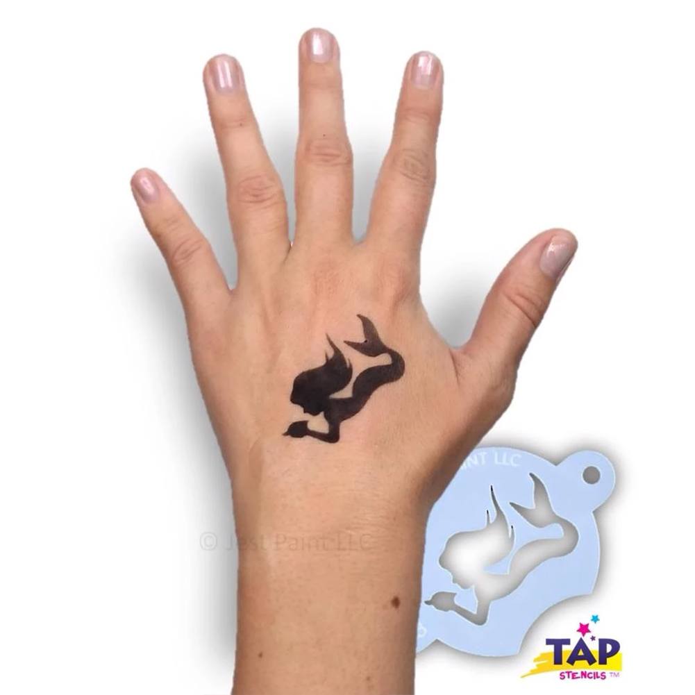TAP Face Paint Stencil - Mermaid With Shell (093)
