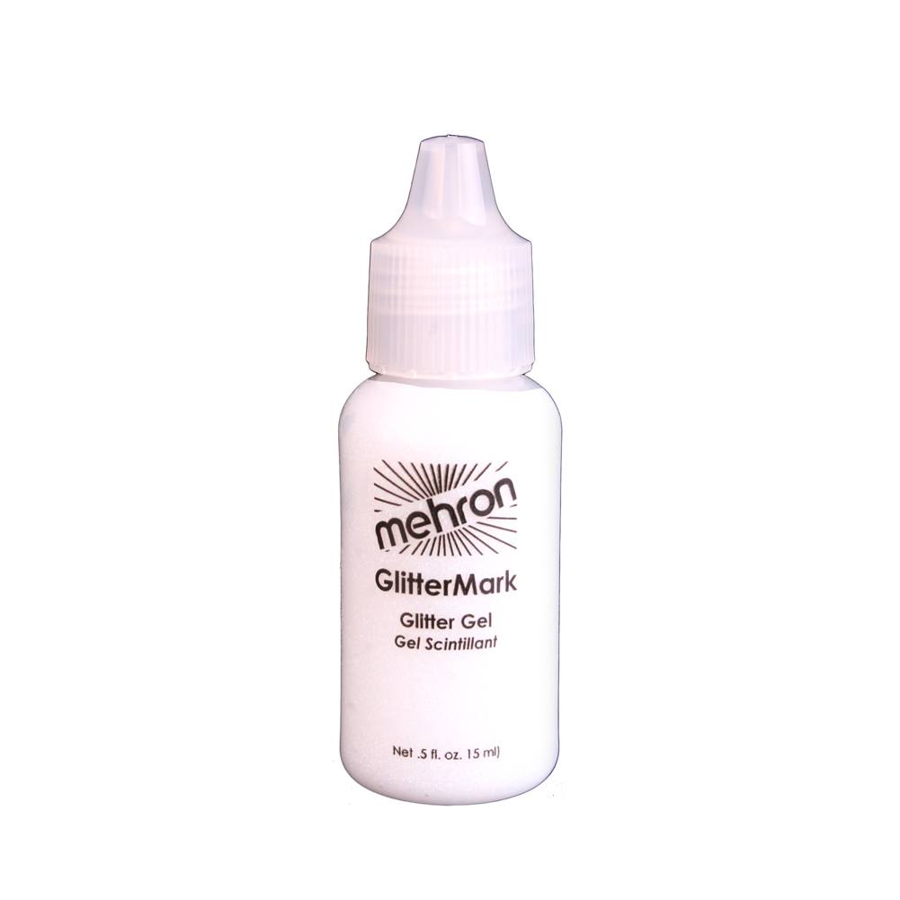 Mehron GlitterMark Liquid Glitter Crystal White CW 0.5 oz