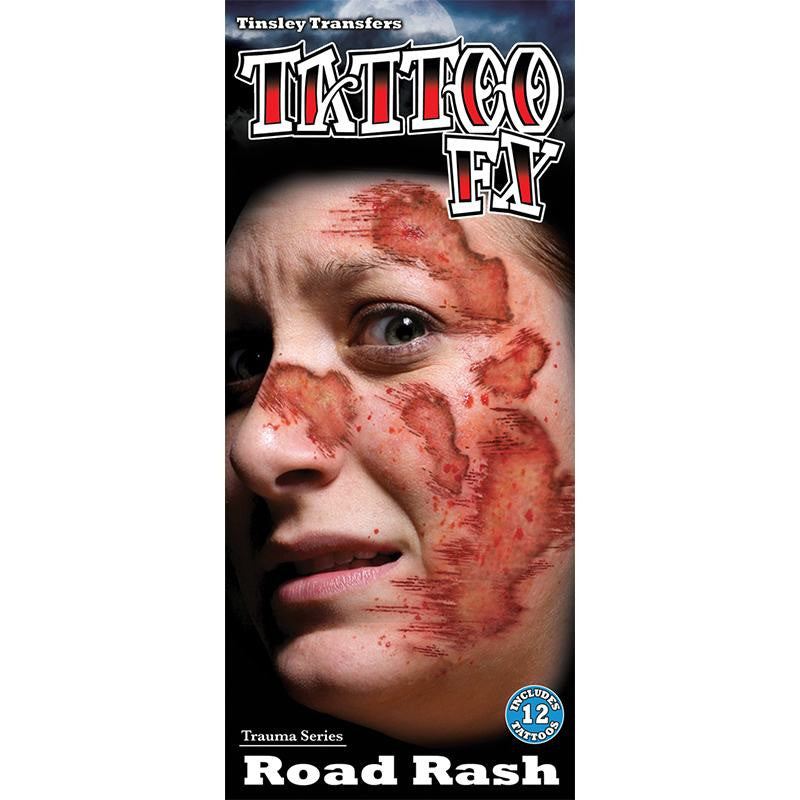 Tinsley Transfers Gorywood Road Rash Temporary Tattoos