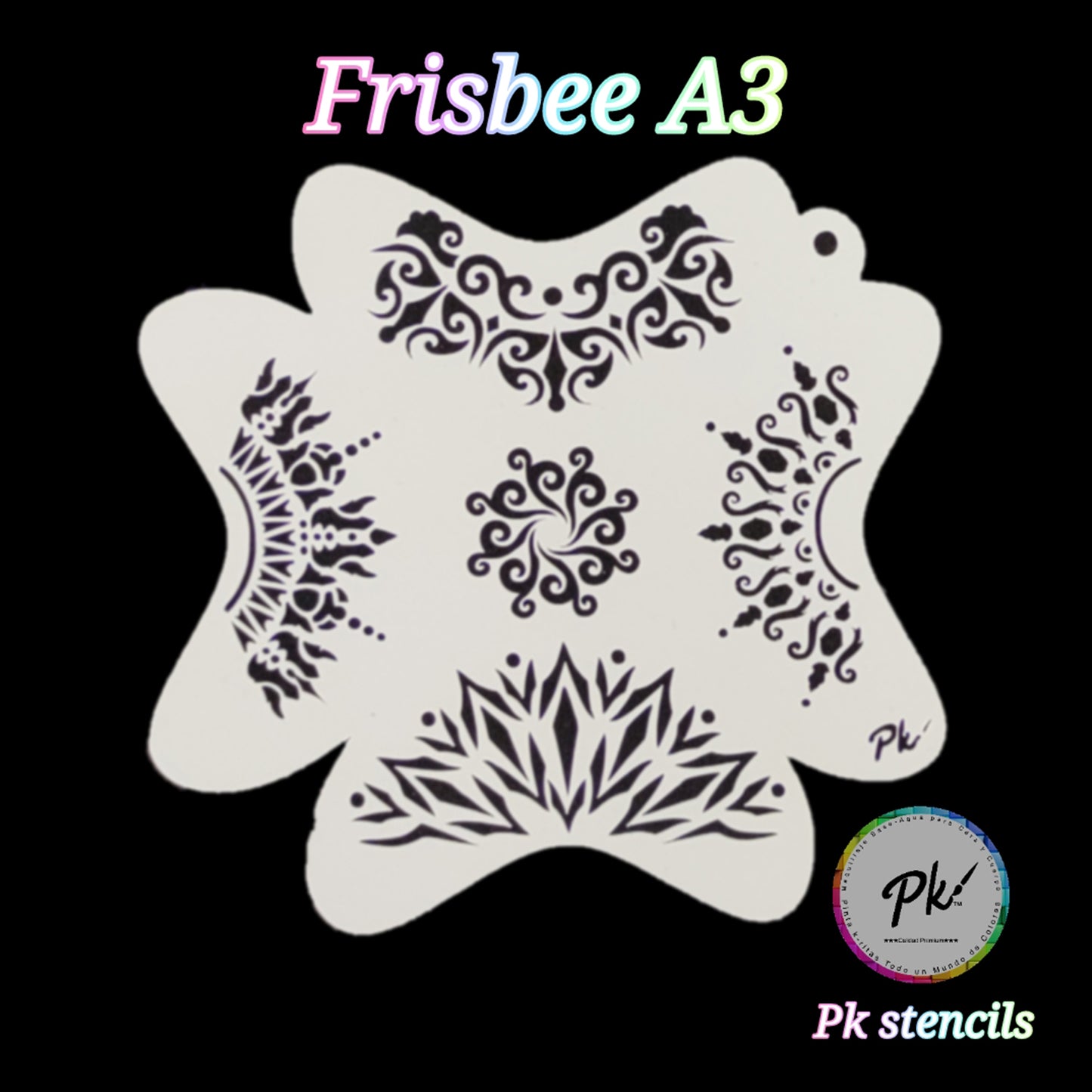 PK Frisbee Stencils - A3 - Crown Swirl