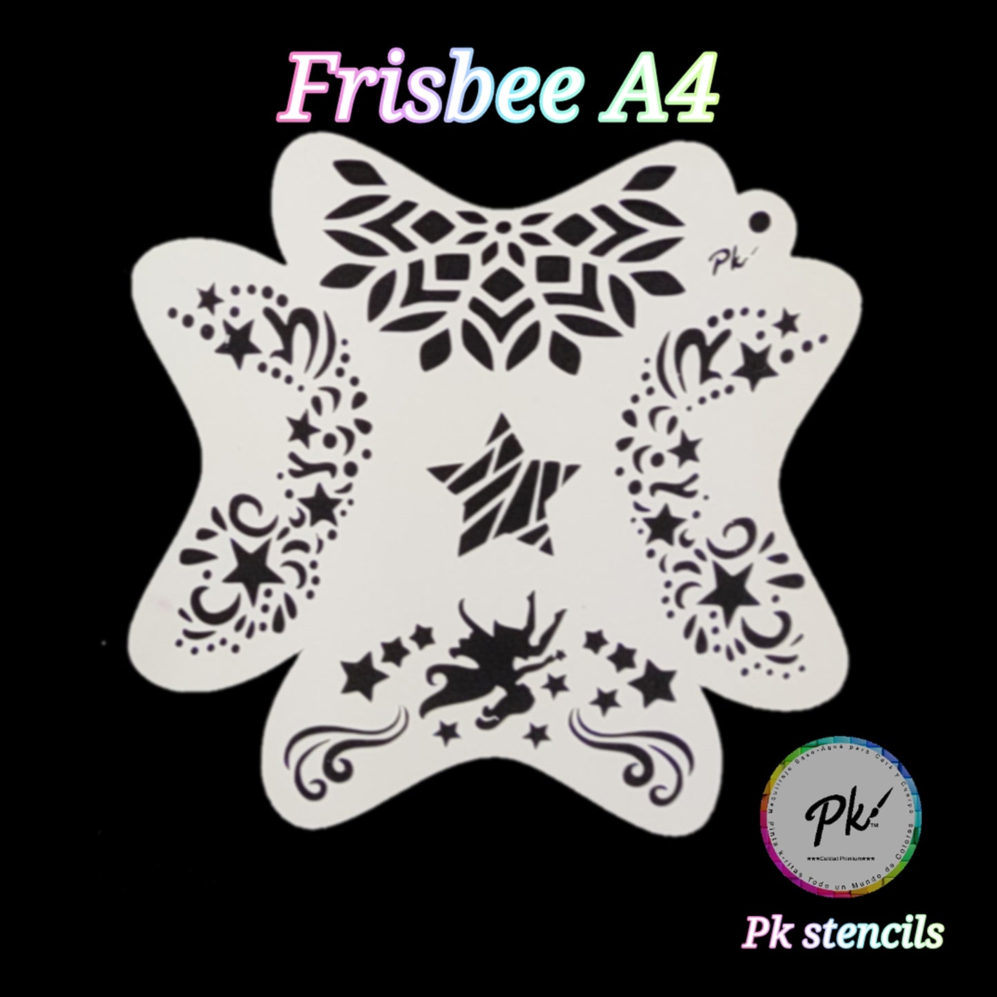 PK Frisbee Stencils - A4 - Fairy & Stars