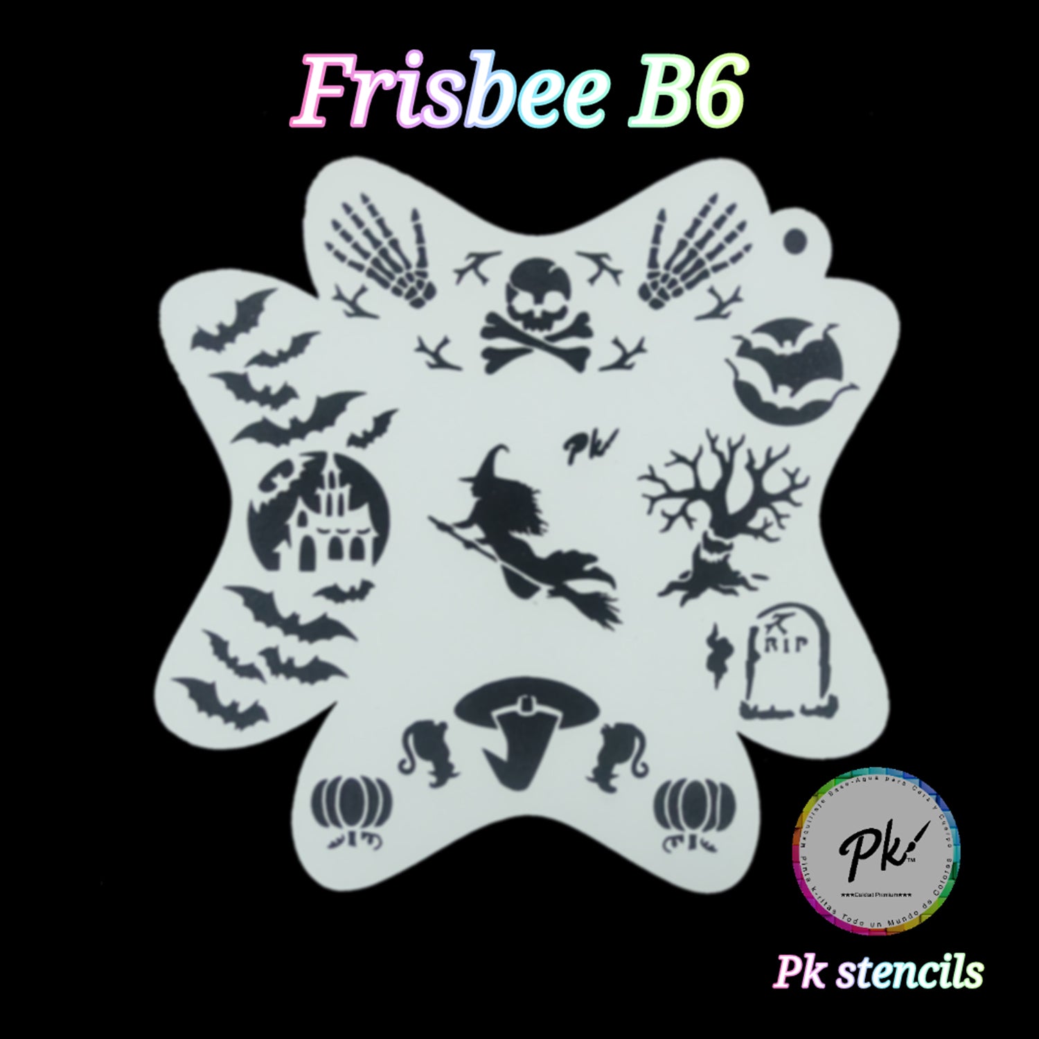 PK Frisbee Stencils - B6 - Halloween