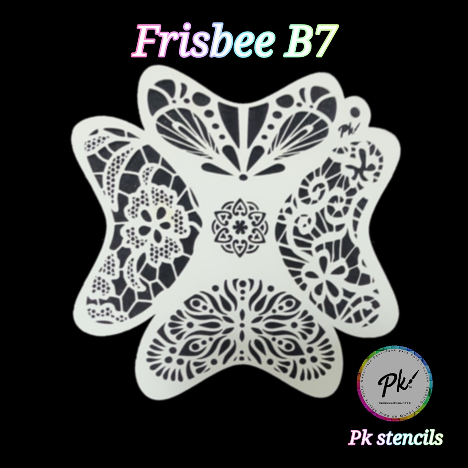 PK Frisbee Stencils - B7 - Lovely & Lacy