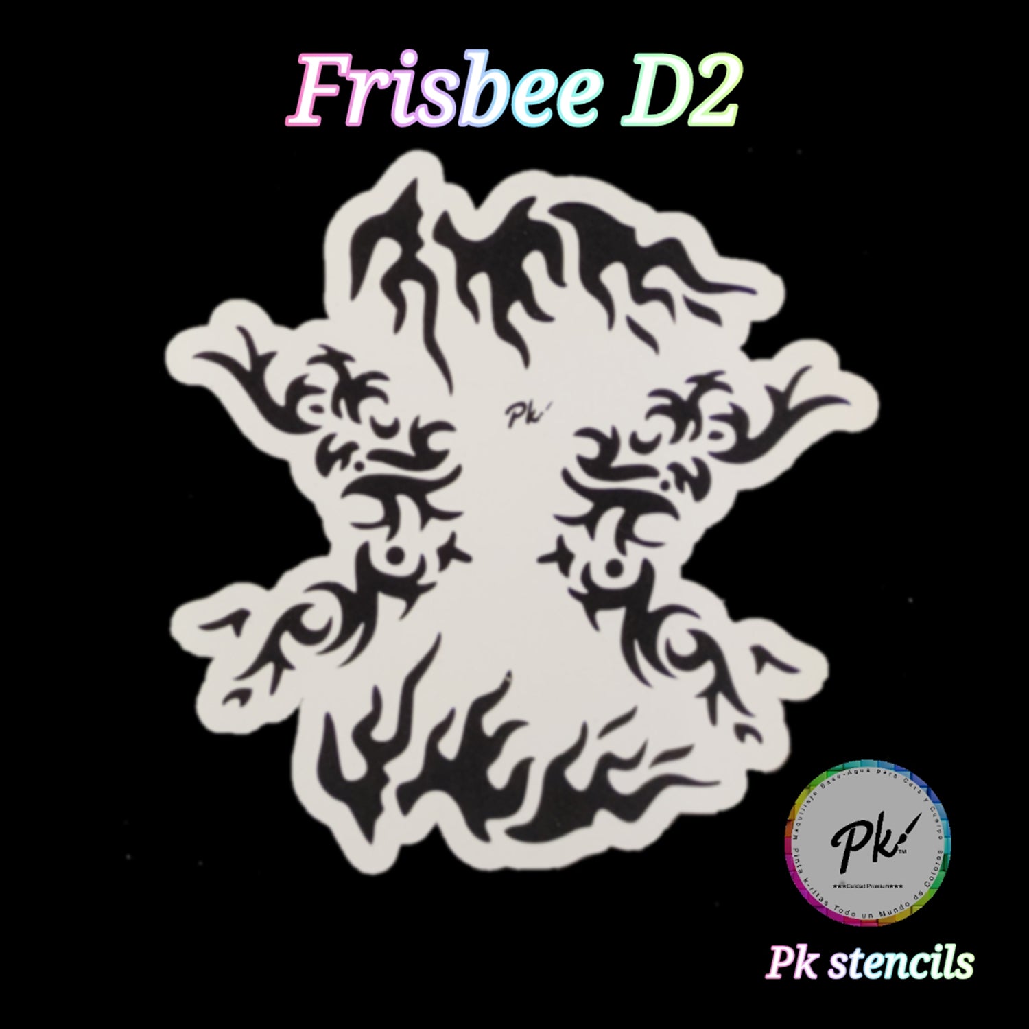 PK Frisbee Stencils - D2 - Flames