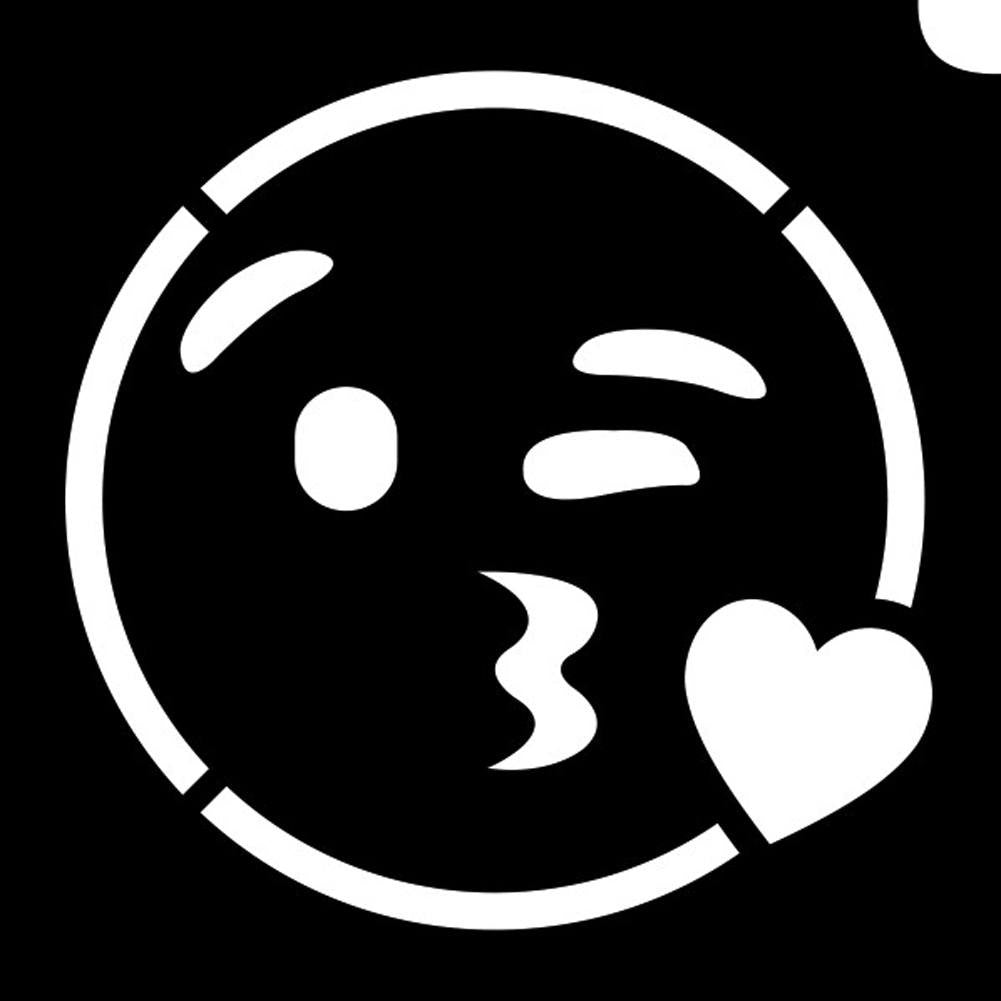 GBA Glimmer Tattoo Stencil - Emoji Kiss (5/pk)