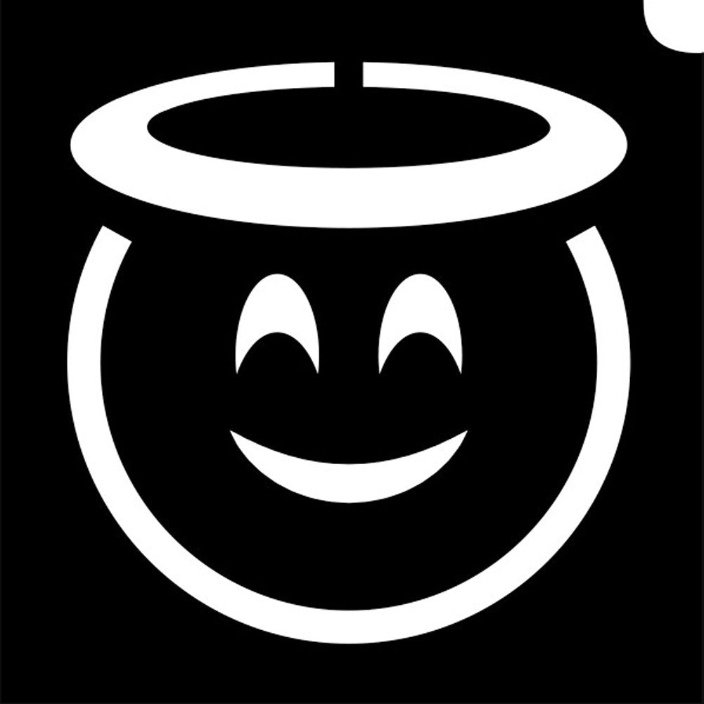GBA Glimmer Tattoo Stencil - Emoji Angel (5/pk)