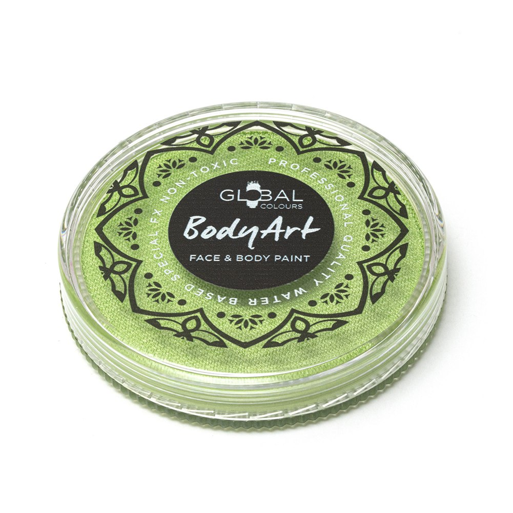 Global Colours Green Face Paint -  Pearl Lime Green (32 gm)