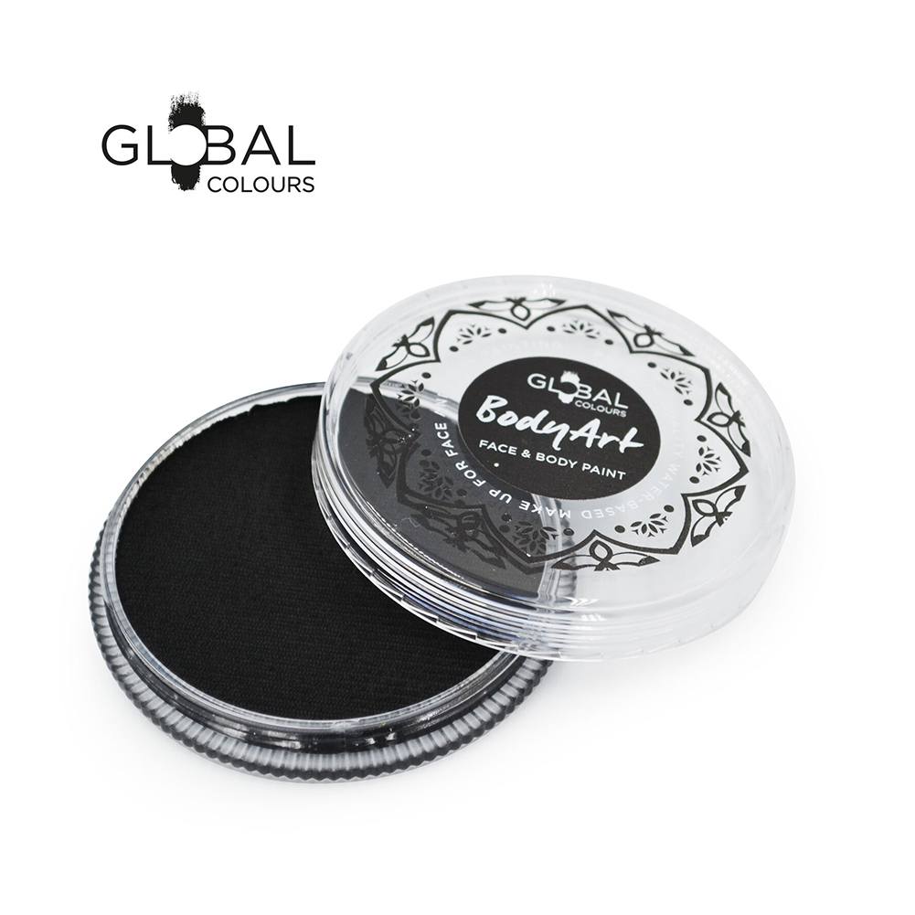 Global Colours Black Face Paint - Standard Strong Black (32 gm)