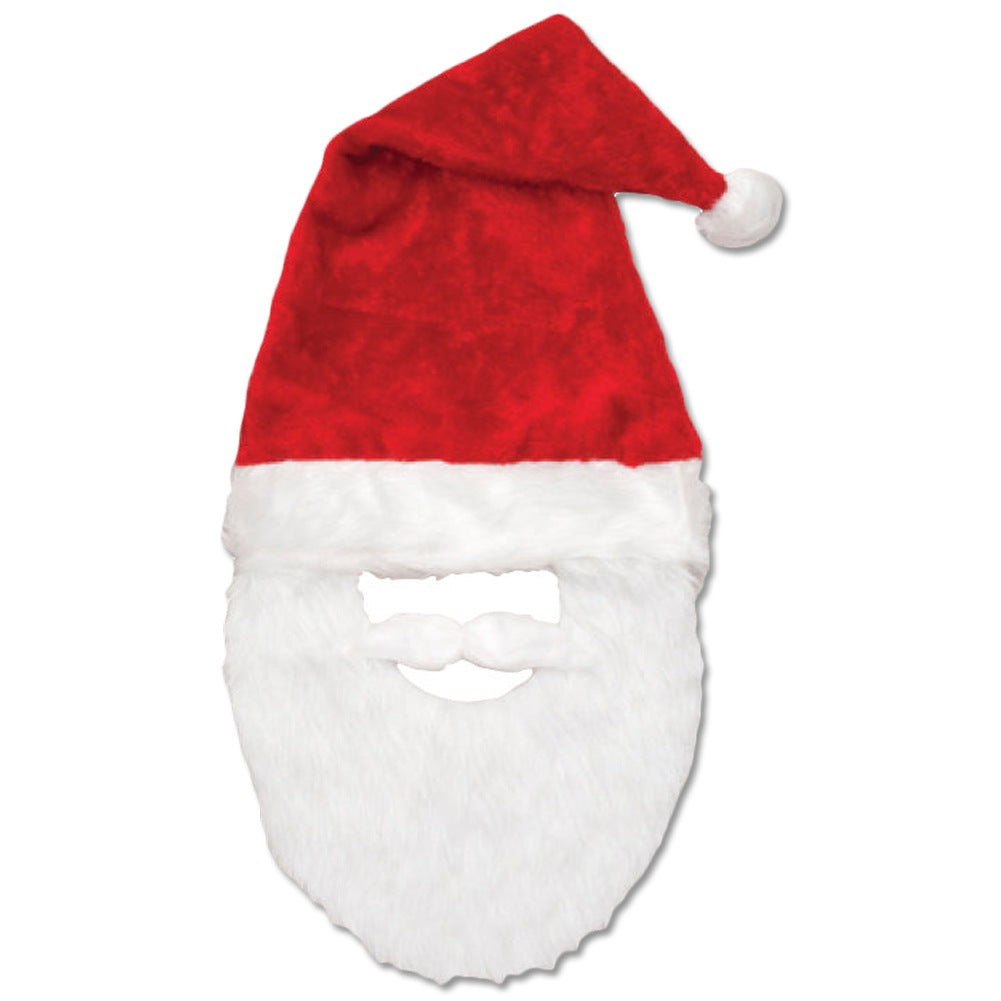 Jacobson Hat Plush Santa Hat With Beard and Mustache