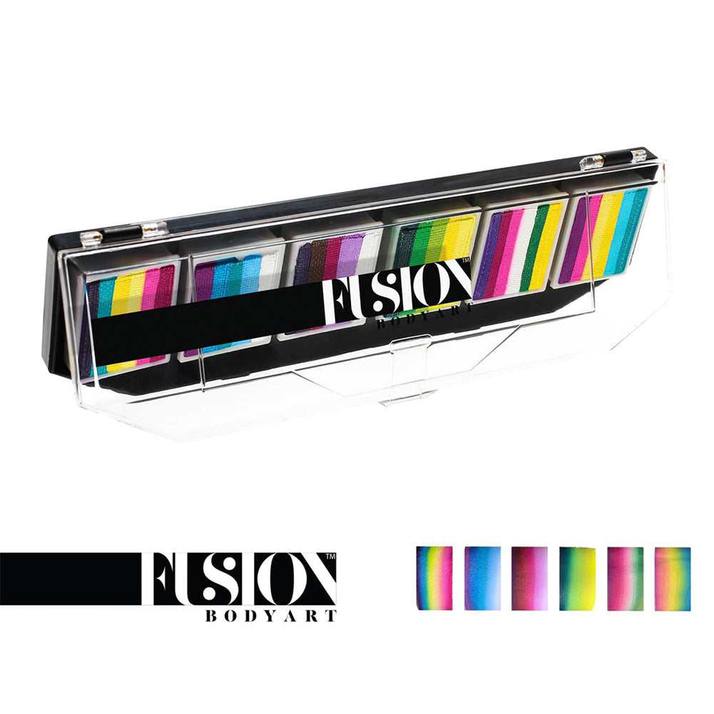 Fusion Body Art & FX Spectrum Palette - Leanne's Pretty Rainbow (6 Cakes/10 gm)