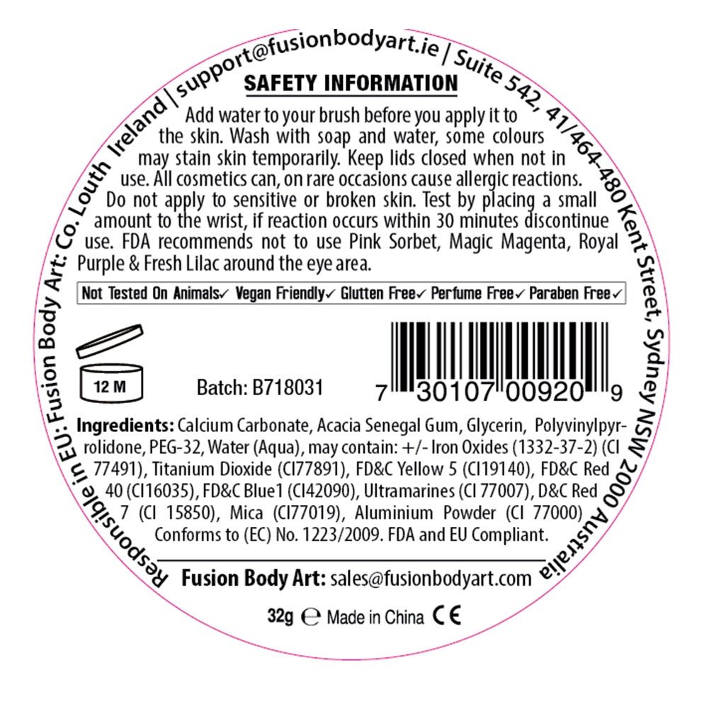 Fusion Body Art Face & Body Paint - Prime Fresh Blue (32 gm)