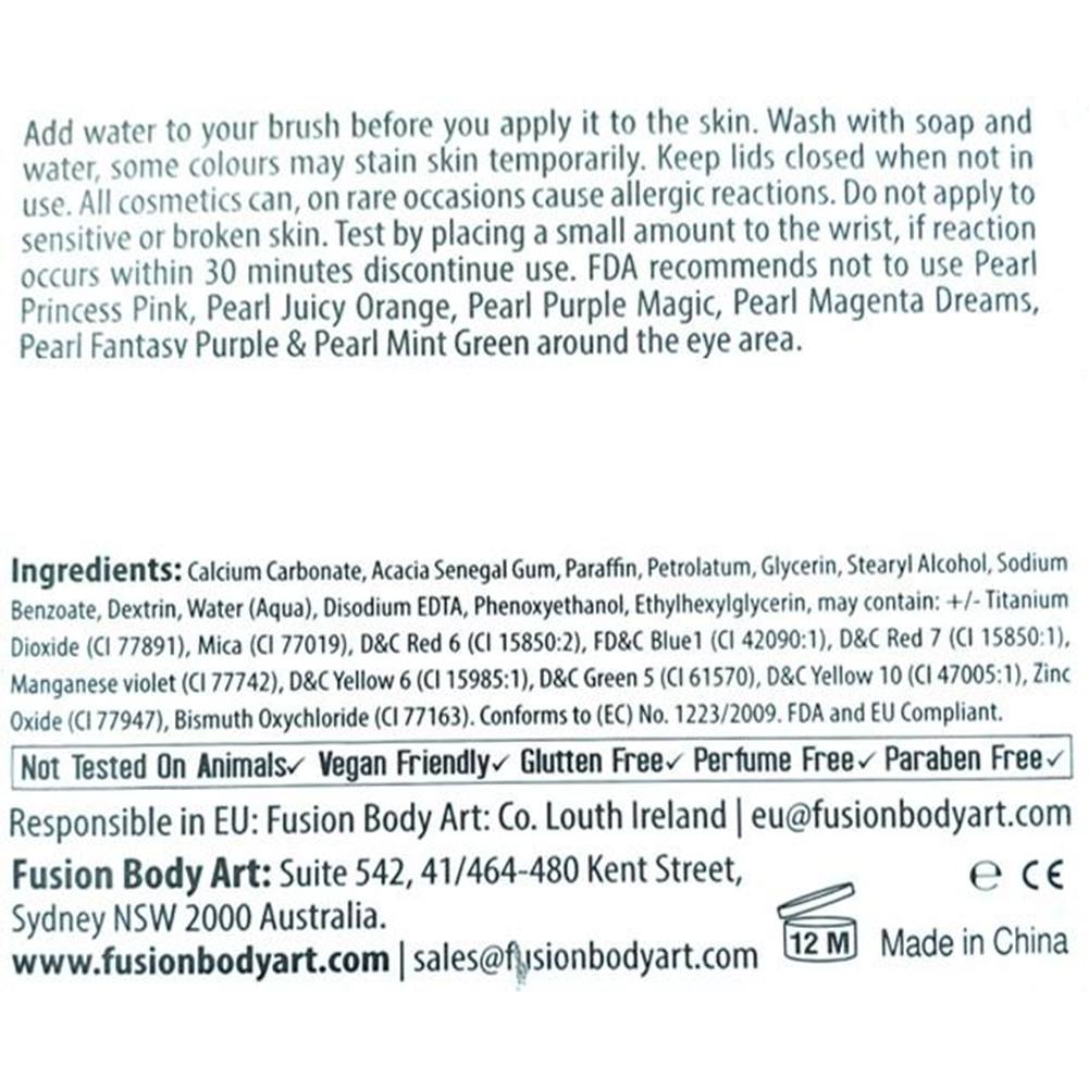 Fusion Body Art Face & Body Paint - Prime Paraffin White (50 gm)