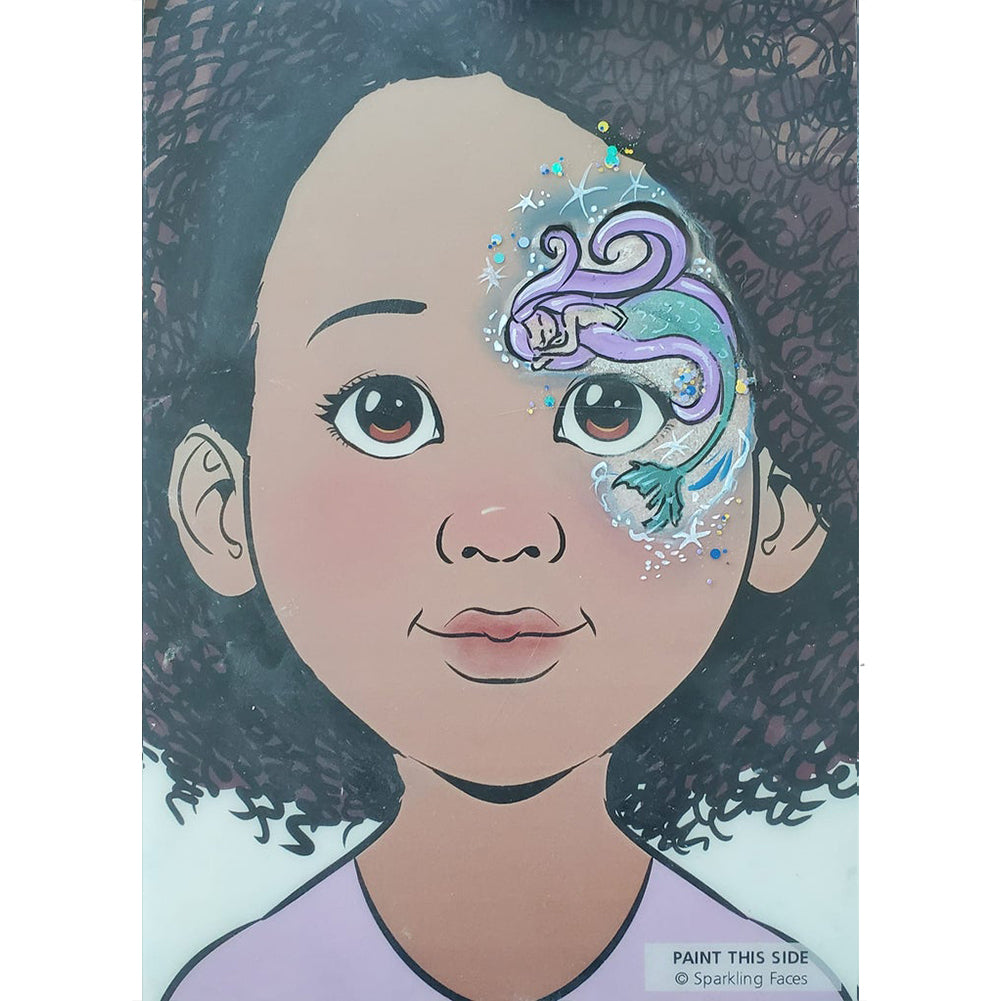 TAP Face Paint Double Stencils - Long Tail Mermaid (109)