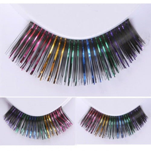 Costume Fake Eyelashes - Black w/ Color