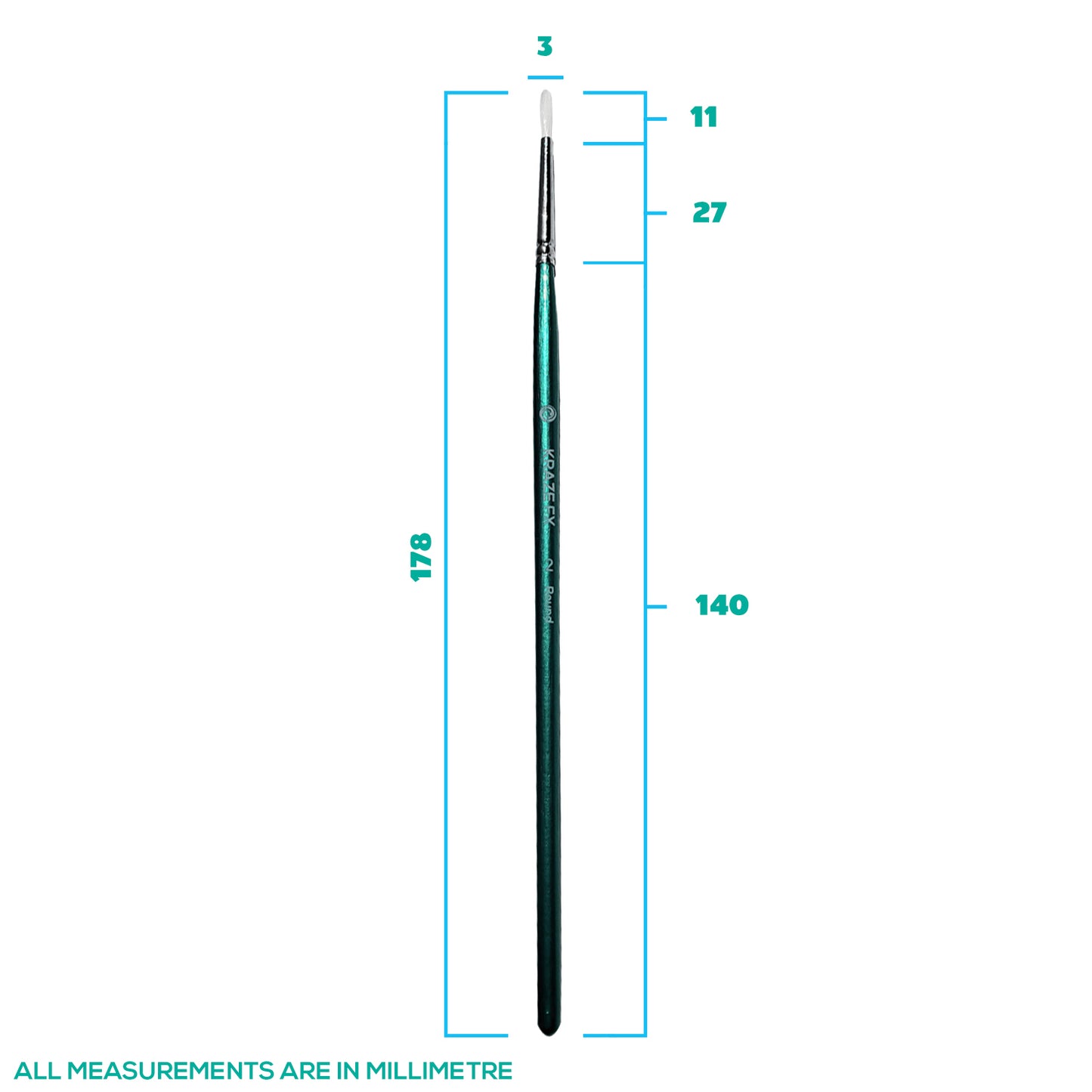 Kraze Face Painting Brush, Round #2