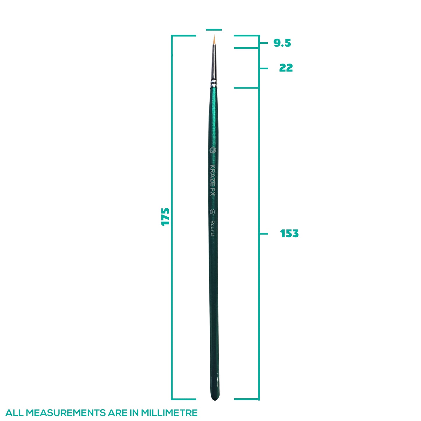 Kraze Face Painting Brush - #00 Round