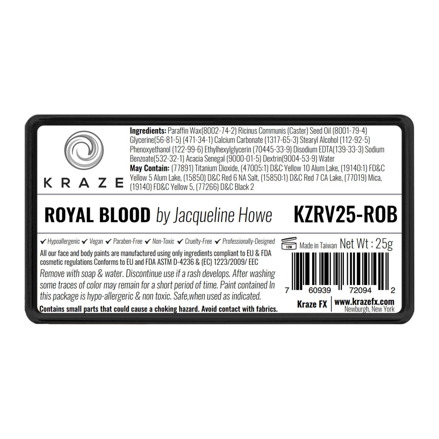 Kraze FX Dome Stroke - Jacqueline Howe Bold and Brilliant Collection - Royal Blood (25 gm)