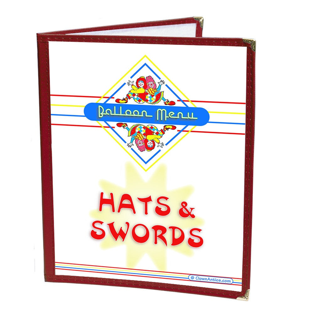 Colorful Restaurant Syle Balloon Menu - Hats & Swords