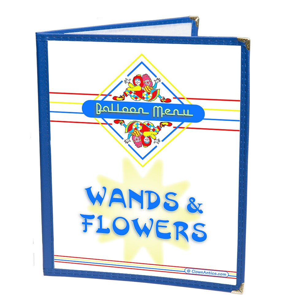 Colorful Restaurant Syle Balloon Menu - Wands & Flowers